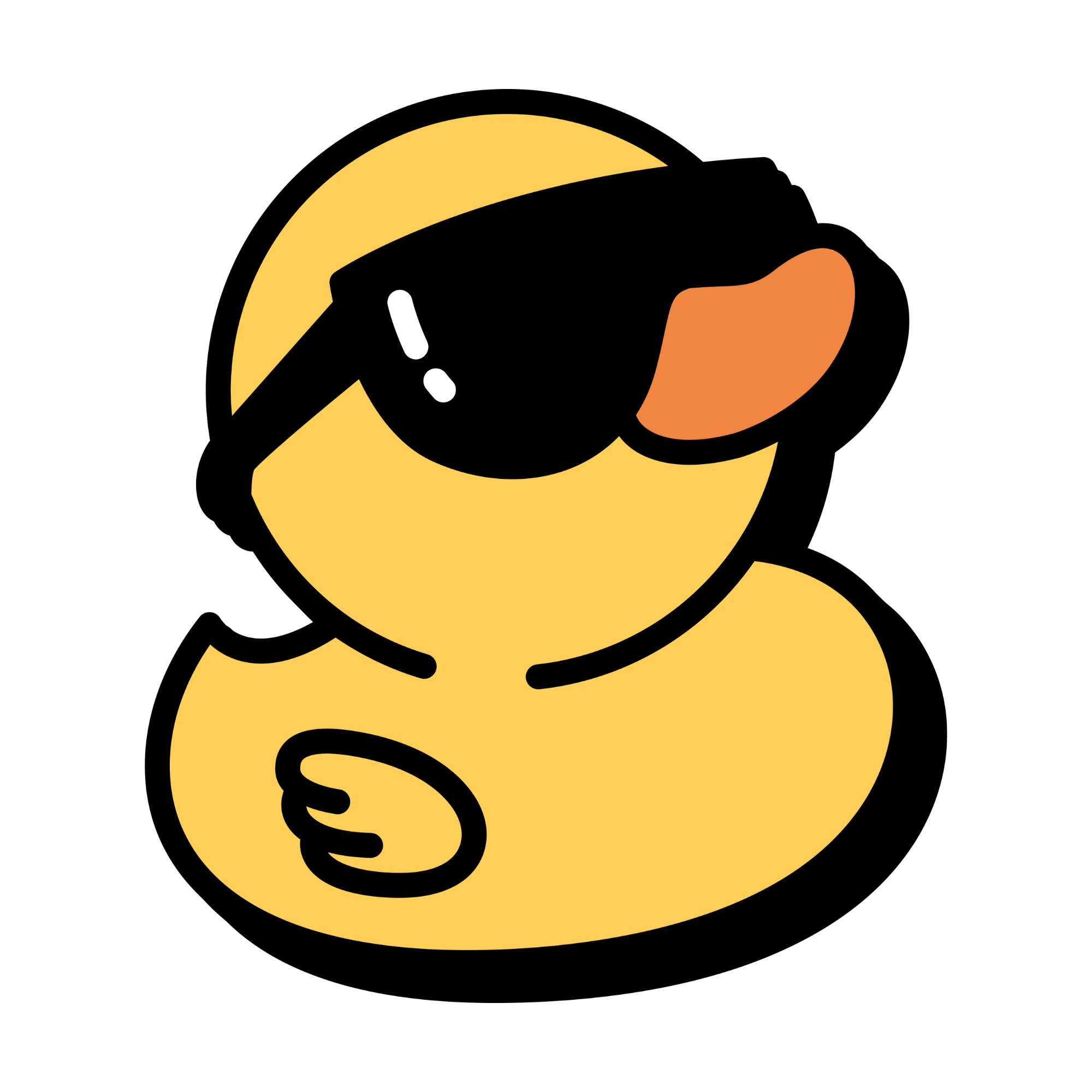UTCA — the duck mascot of the Telegram channel automation service